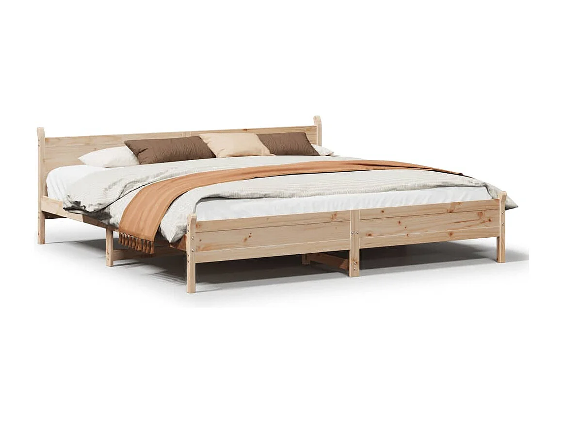 Bedframe zonder matras massief grenenhout 180x200 cm