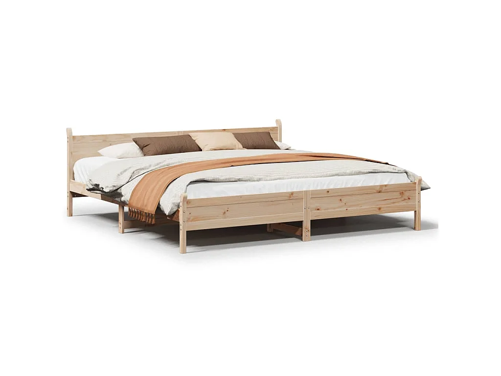 Bedframe zonder matras massief grenenhout 180x200 cm