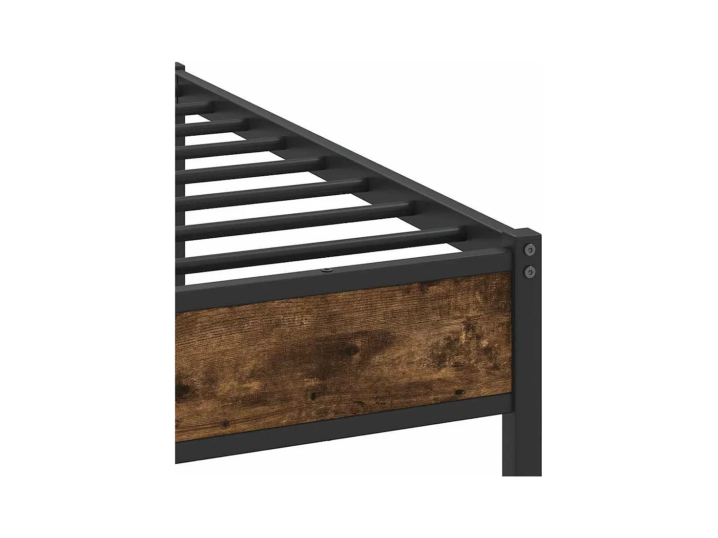 Bettgestell ohne Matratze Räuchereiche 160x200 cm Holzwerkstoff