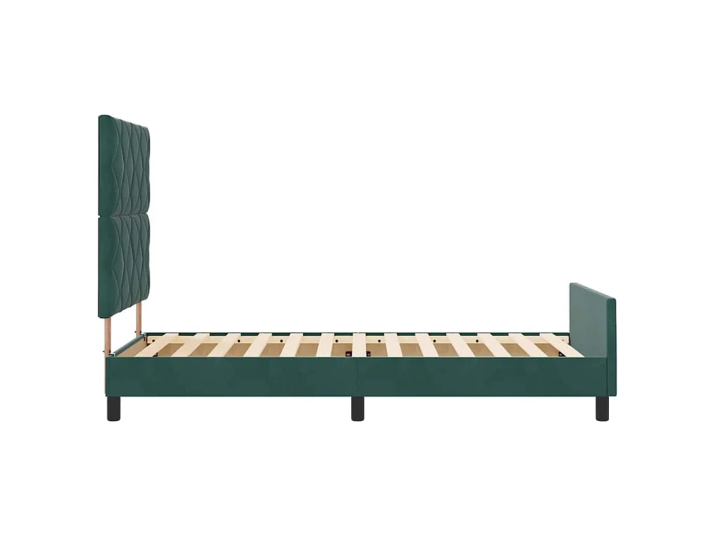 Cama tipo Box Spring Verde oscuro 90 x 190 cm Terciopelo