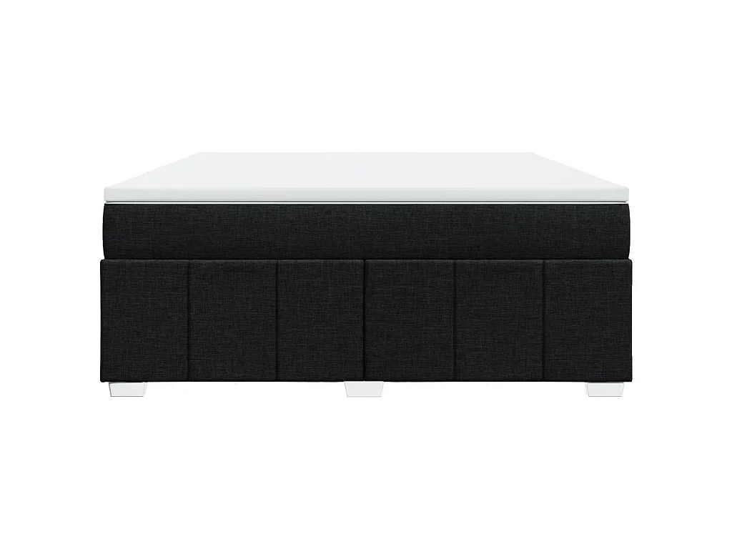 Boxspring met matras stof zwart 180x200 cm