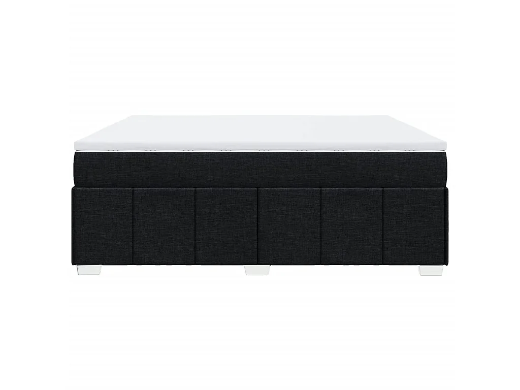 Boxspring met matras stof zwart 180x200 cm