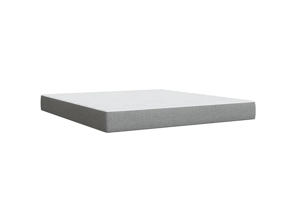 Giroletto a Molle con Materasso Grigio Chiaro180x200 cm Tessuto