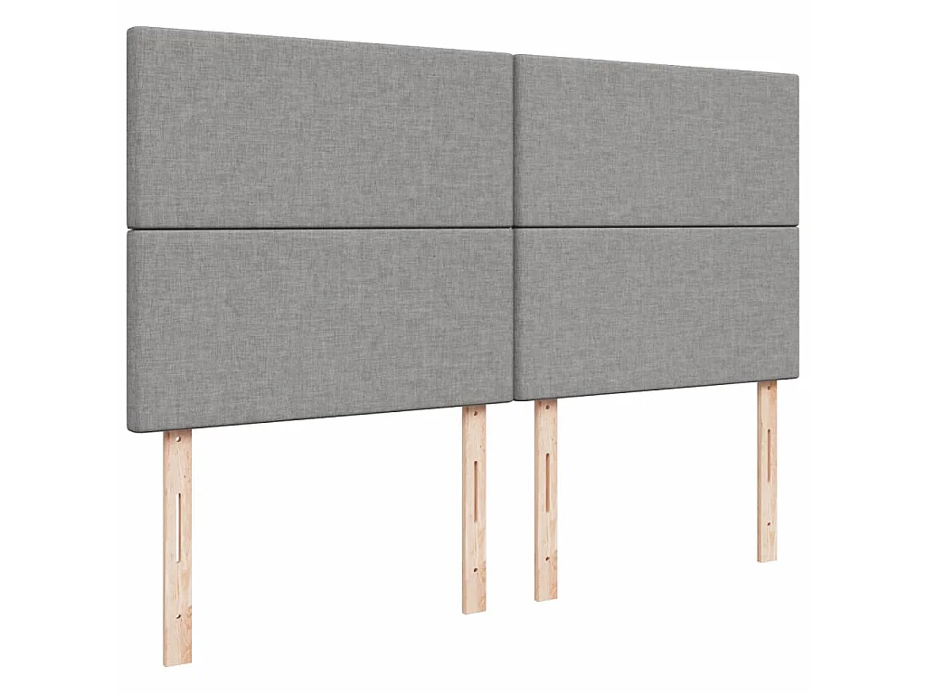 Giroletto a Molle con Materasso Grigio Chiaro180x200 cm Tessuto