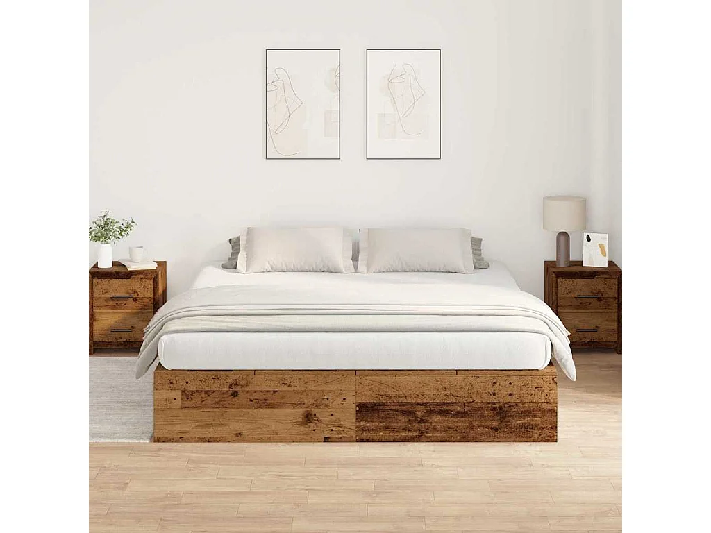 Cama con almacenamiento Madera Vieja 180 x 200 cm
