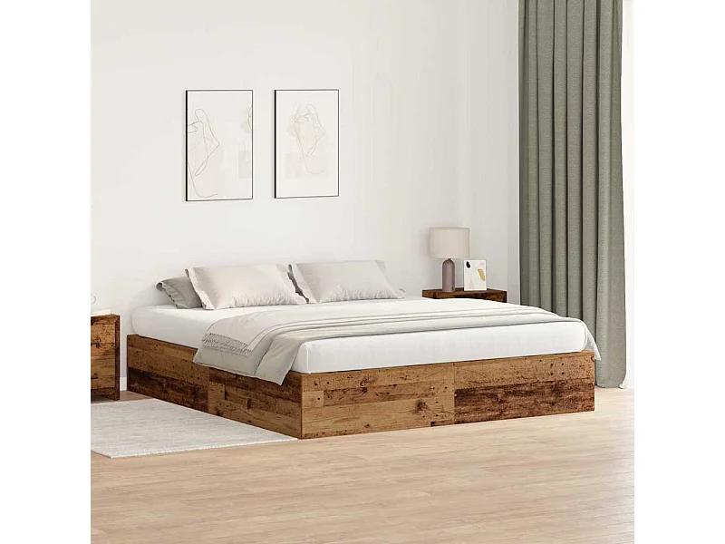 Struttura letto con contenitore Legno vecchio 180 x 200 cm