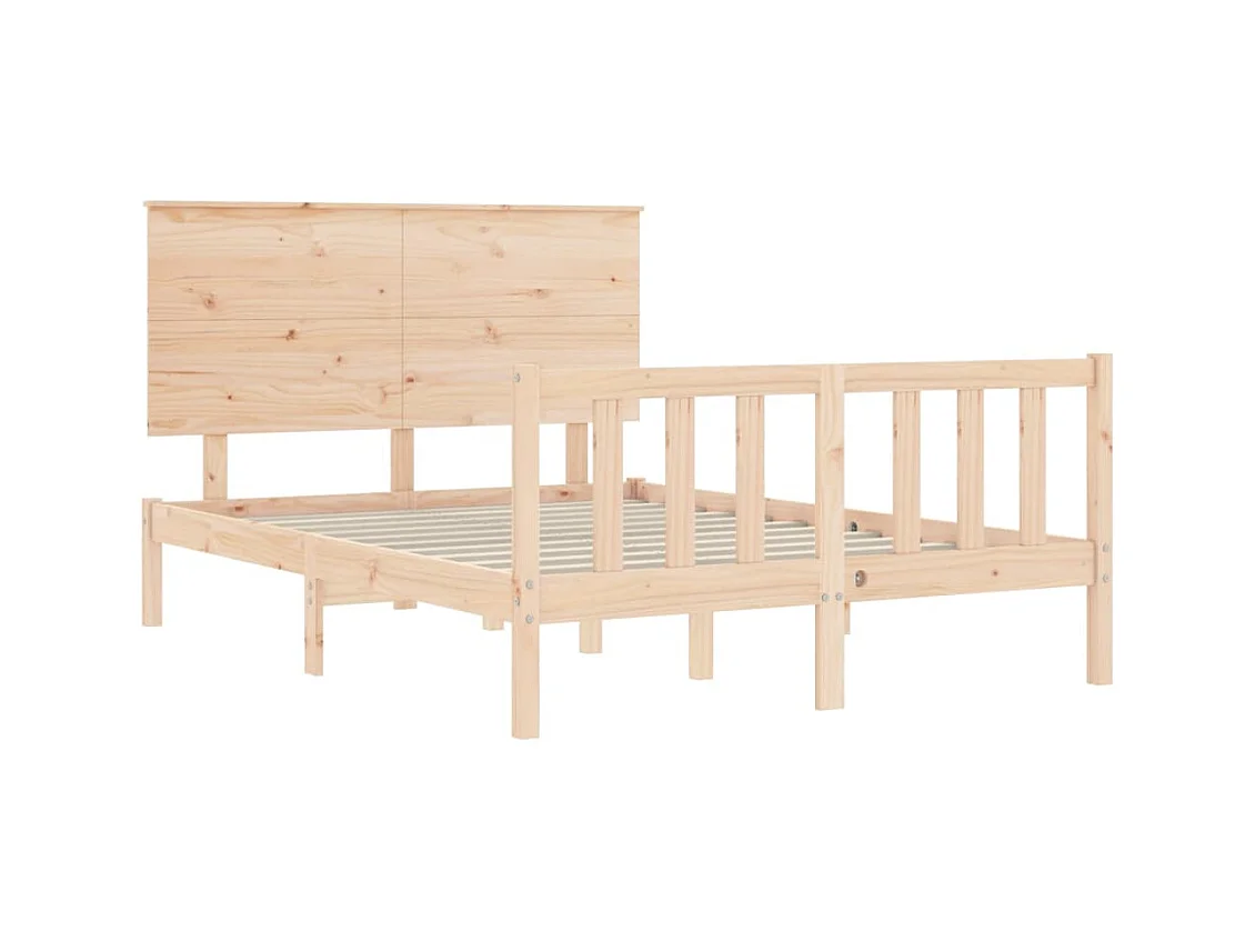 Massivholzbett ohne Matratze 140x190 cm Kiefernholz