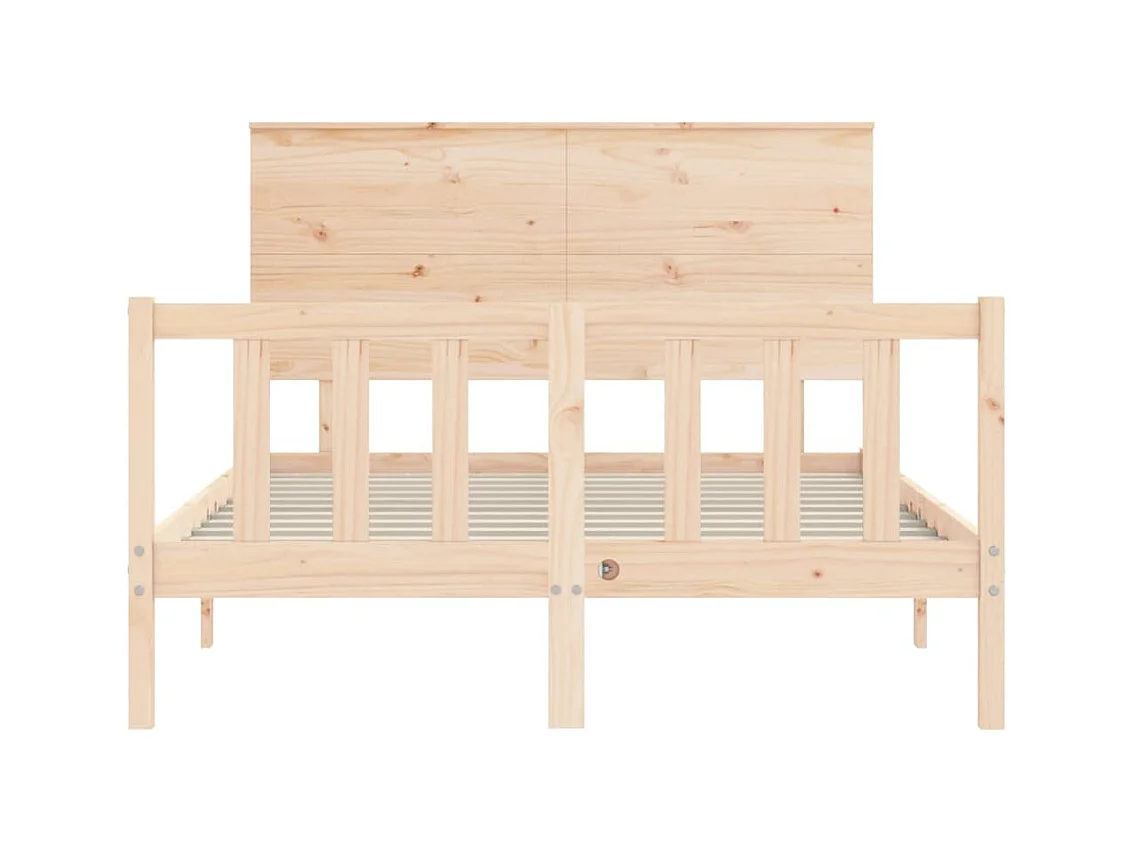 Massivholzbett ohne Matratze 140x190 cm Kiefernholz