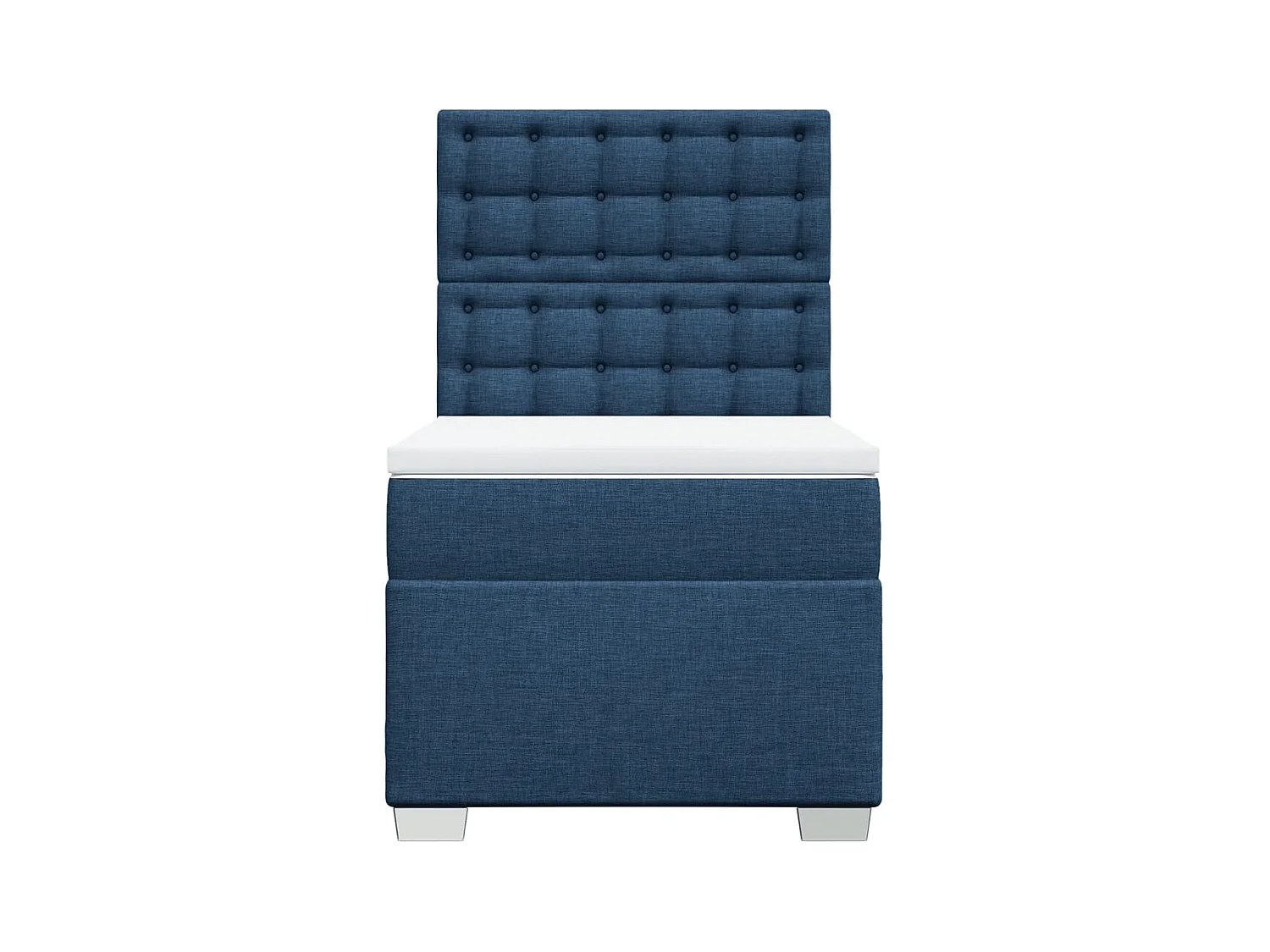Sommier à lattes de lit avec matelas Bleu 90x200 cm Tissu