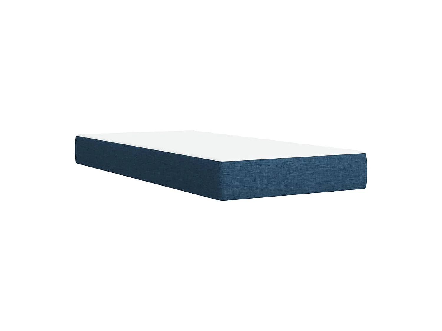 Sommier à lattes de lit avec matelas Bleu 90x200 cm Tissu