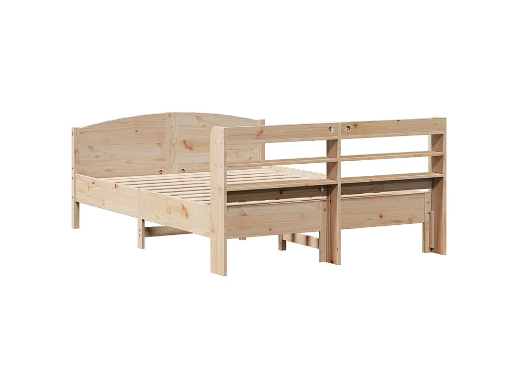 Cadre de lit sans matelas 160x200 cm bois massif de pin