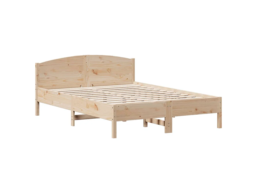 Cadre de lit sans matelas 160x200 cm bois massif de pin