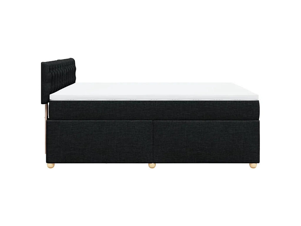 Boxspringbett mit Matratze Schwarz 140x190 cm Stoff