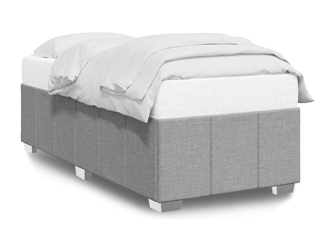 Bedframe zonder matras 90x200 cm stof lichtgrijs