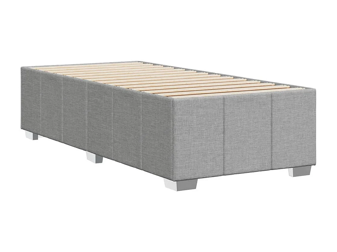 Bedframe zonder matras 90x200 cm stof lichtgrijs