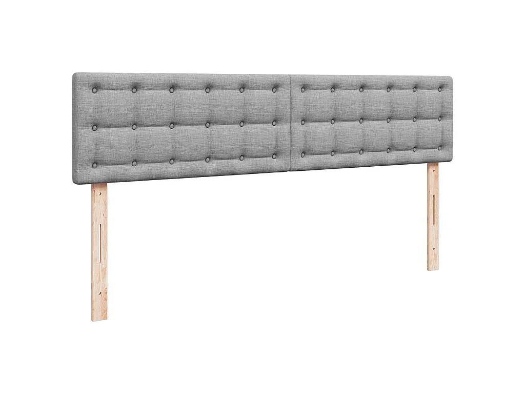 Lit ottoman avec matelas gris clair 160x200 cm tissu