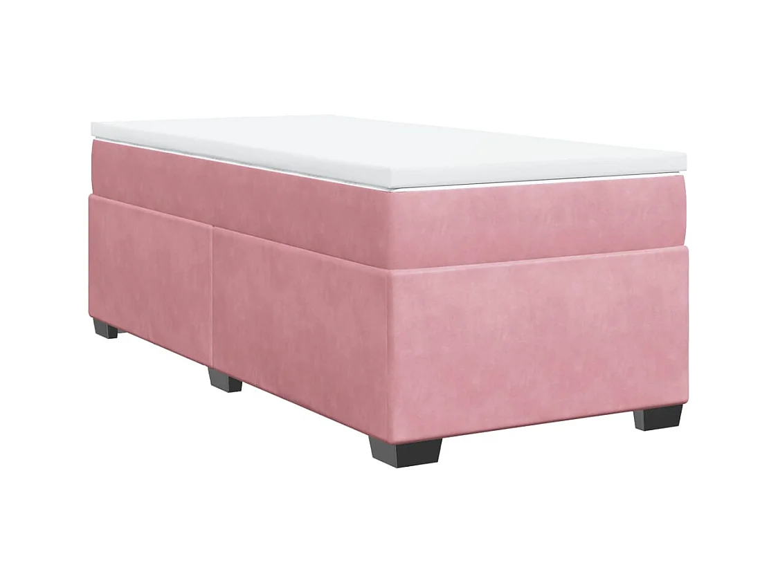 Boxspringbett mit Matratze Rosa 90x190 cm Samt