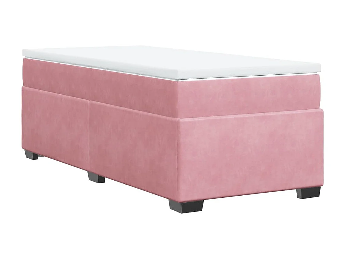 Boxspringbett mit Matratze Rosa 90x190 cm Samt