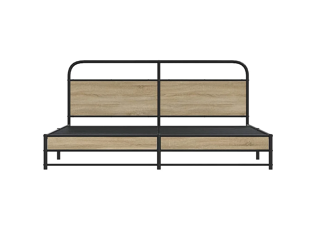 Giroletto senza Materaso in Metallo Rovere Fumo 180x200 cm