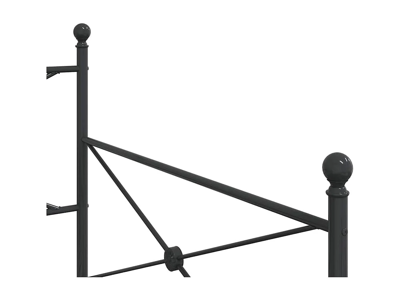 Tagesbett ohne Matratze Schwarz 100x190 cm Stahl