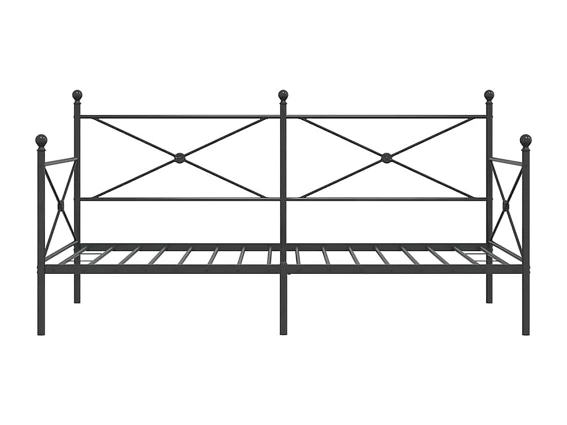 Slaapbank zonder matras 100x190 cm staal zwart