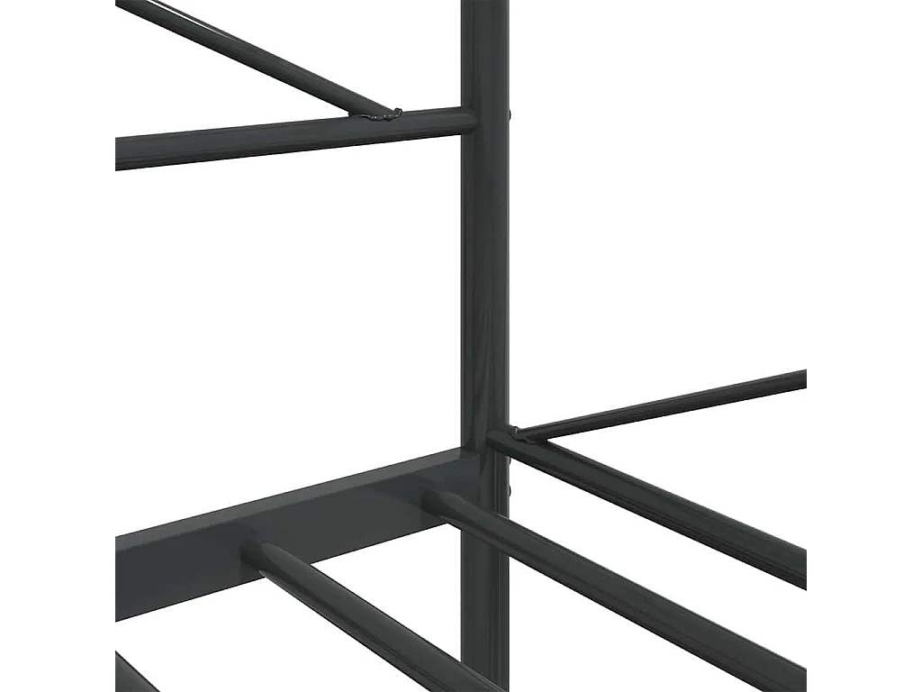 Slaapbank zonder matras 100x190 cm staal zwart