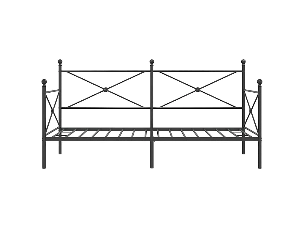 Slaapbank zonder matras 100x190 cm staal zwart