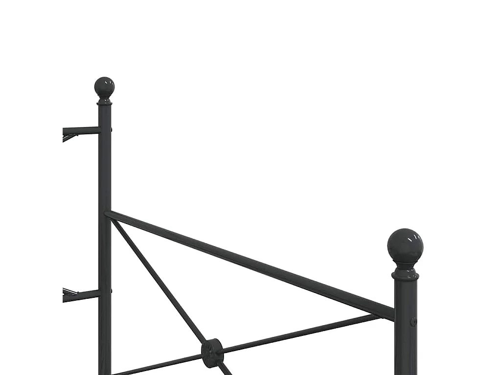 Slaapbank zonder matras 100x190 cm staal zwart