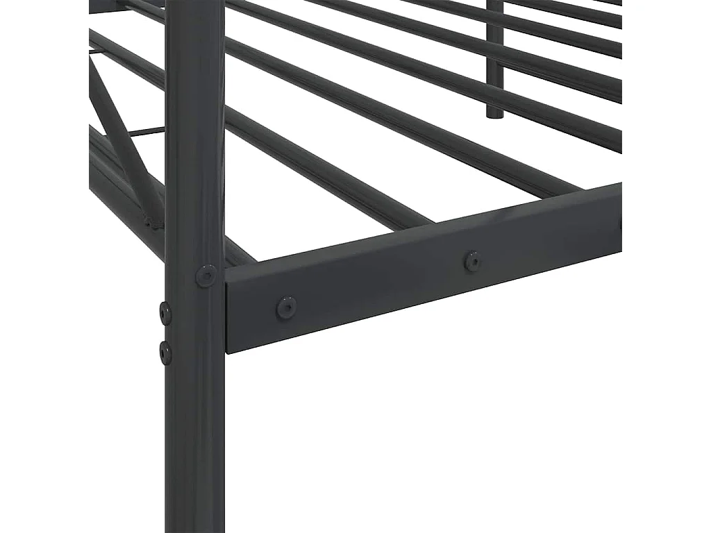 Slaapbank zonder matras 100x190 cm staal zwart