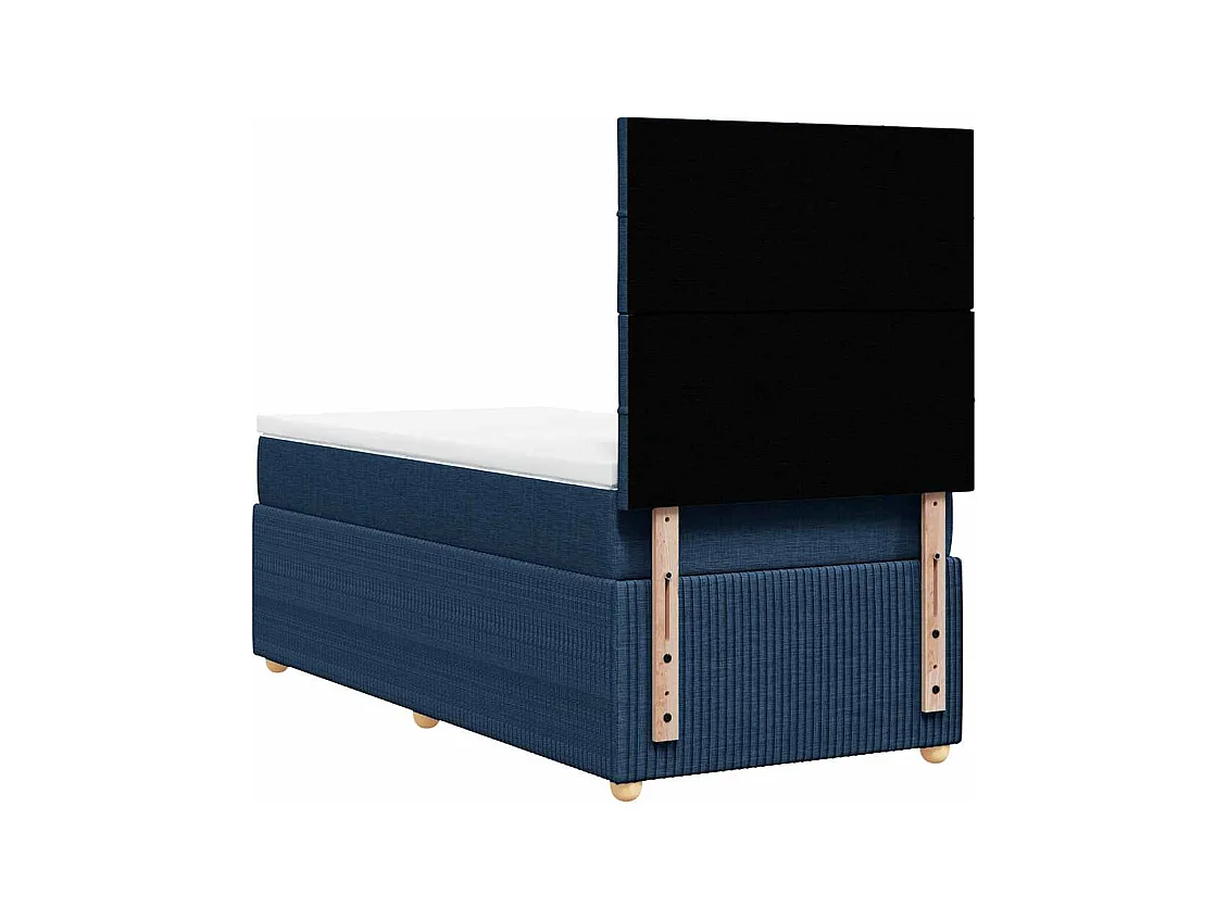 Giroletto a Molle con Materasso Blu 100x200 cm in Tessuto