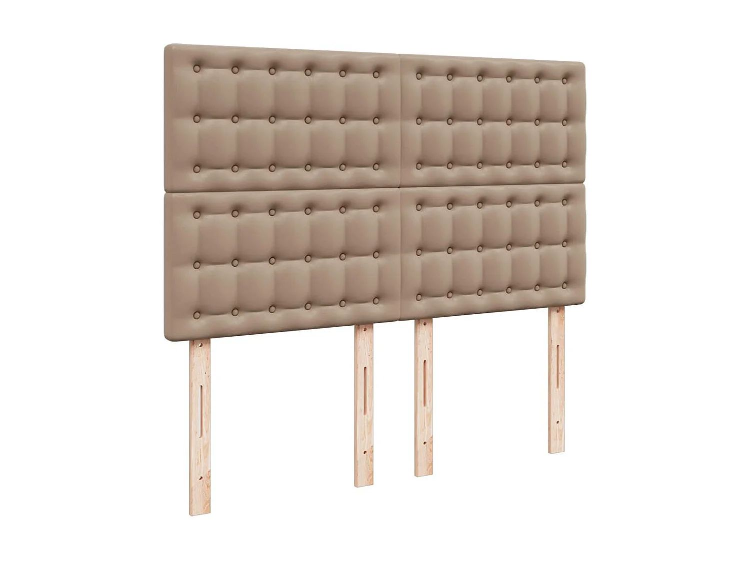 Struttura Letto Pouf con Materasso 140x190 cm Similpelle