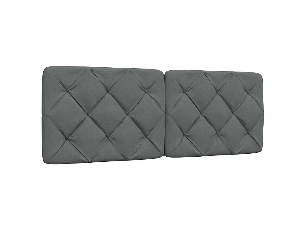 Cadre de lit sans matelas gris foncé 140x190 cm tissu
