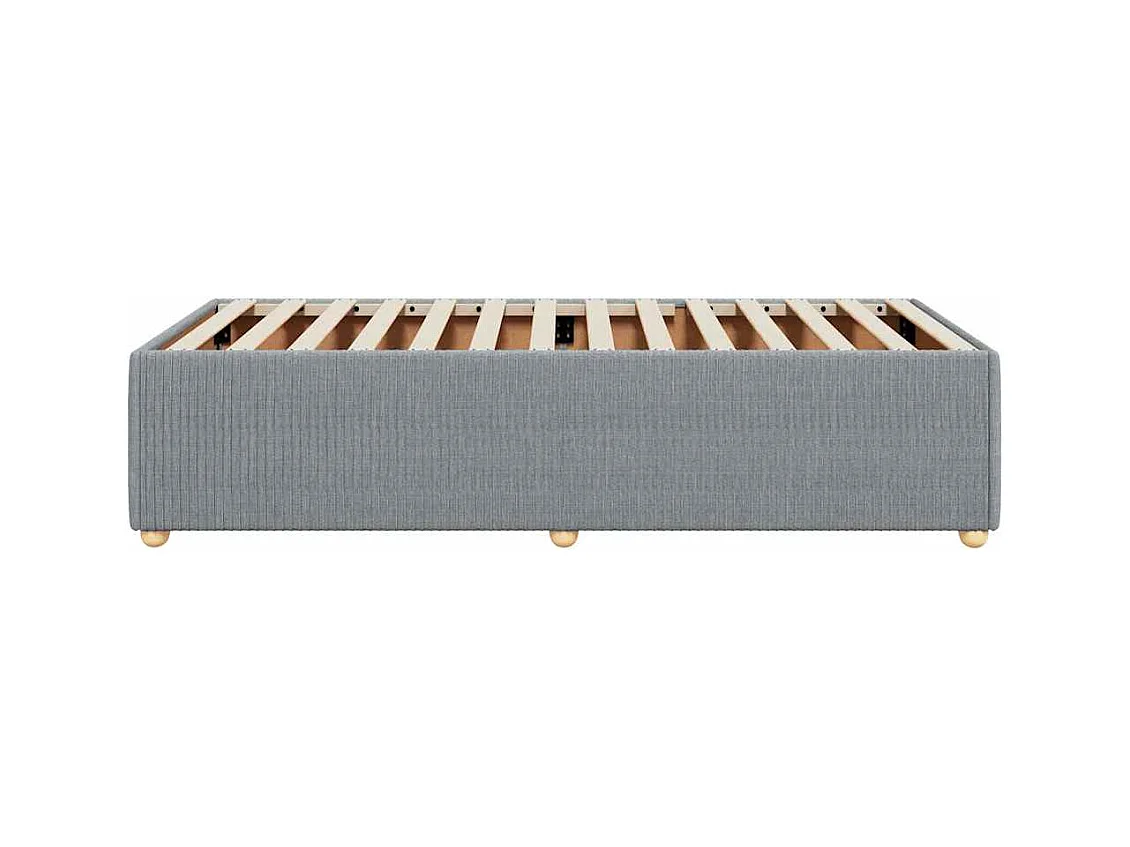 Cadre de lit sans matelas gris clair 100x200 cm tissu