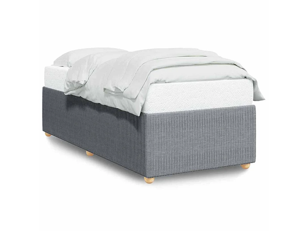 Bedframe zonder matras 100x200 cm stof lichtgrijs