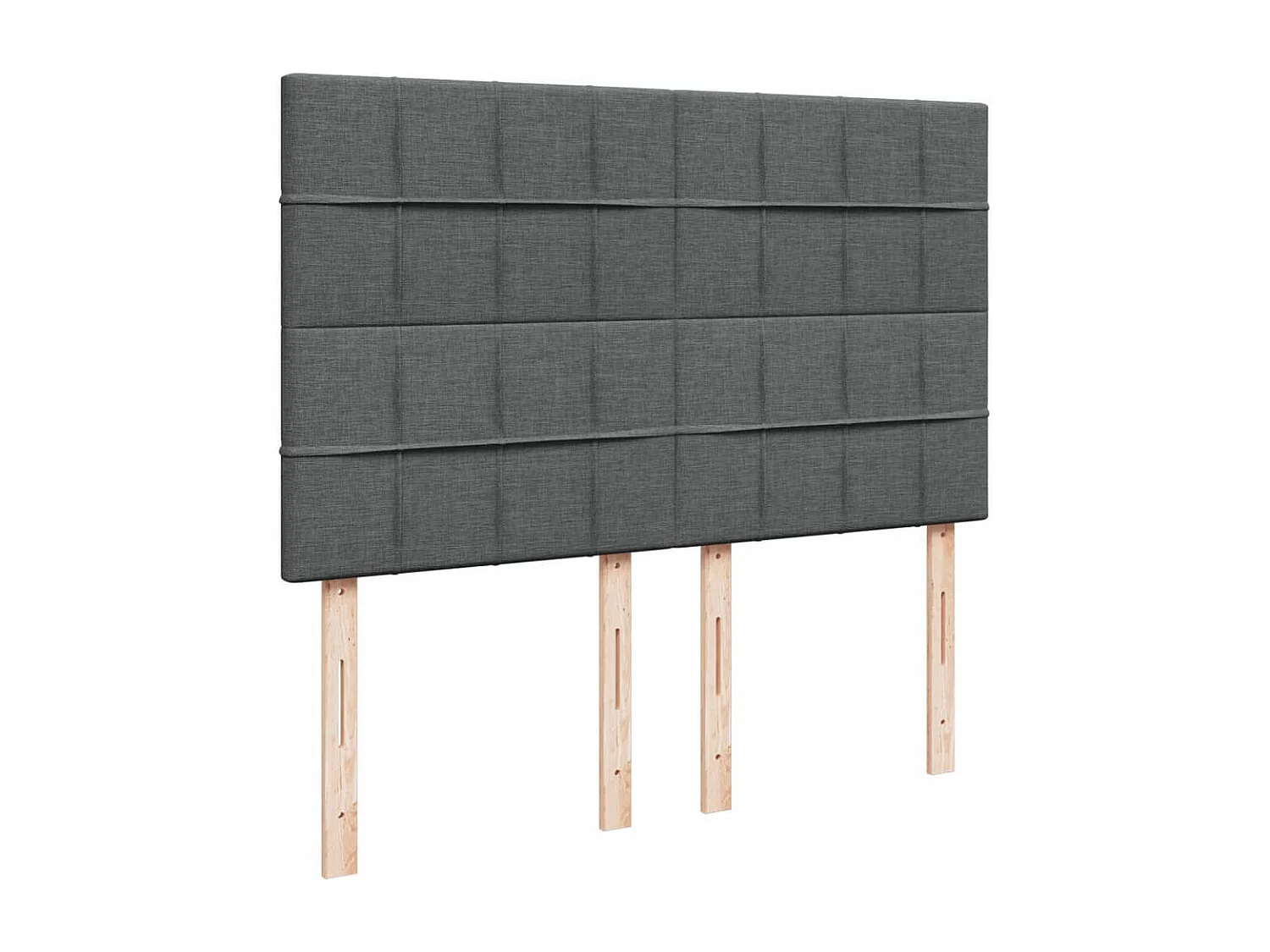 Boxspringbett mit Matratze Dunkelgrau 140x200 cm Stoff