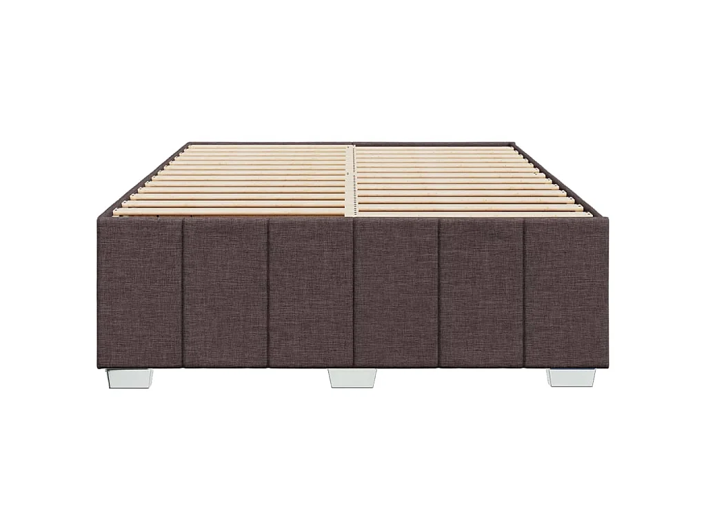 Bettgestell ohne Matratze Dunkelbraun 140x190 cm Stoff