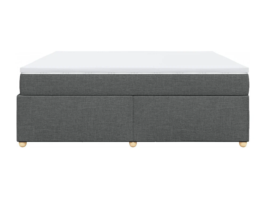 Giroletto a Molle con Materasso Grigio Scuro 180x200 cm Tessuto