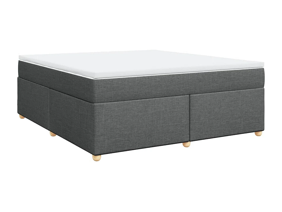 Boxspringbett mit Matratze Dunkelgrau 180x200 cm Stoff