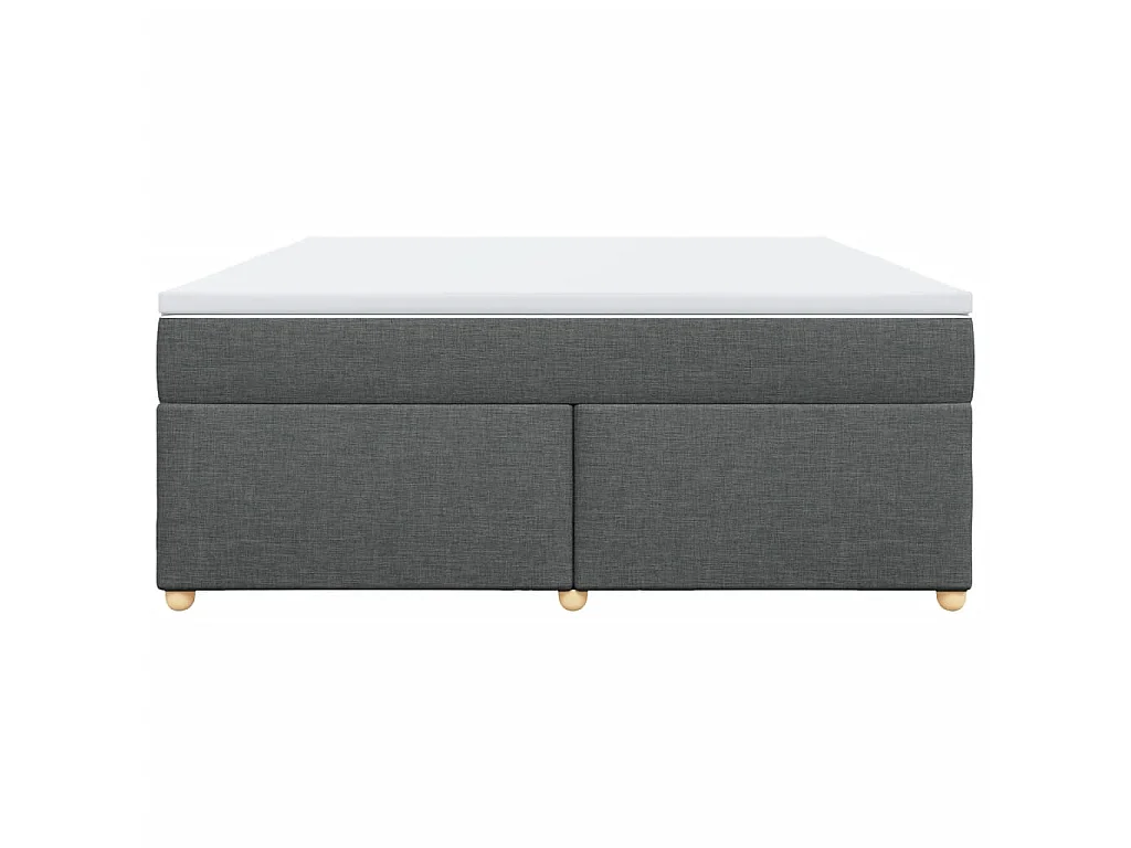 Sommier à lattes de lit avec matelas Gris foncé 180x200cm Tissu