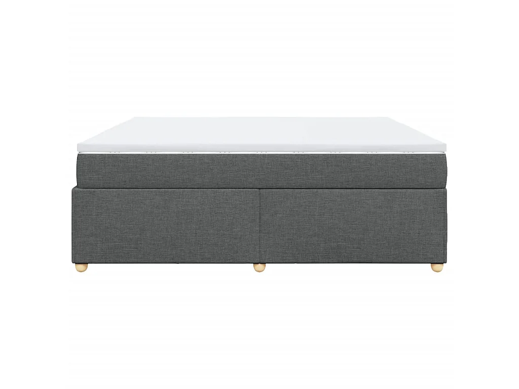 Sommier à lattes de lit avec matelas Gris foncé 180x200cm Tissu