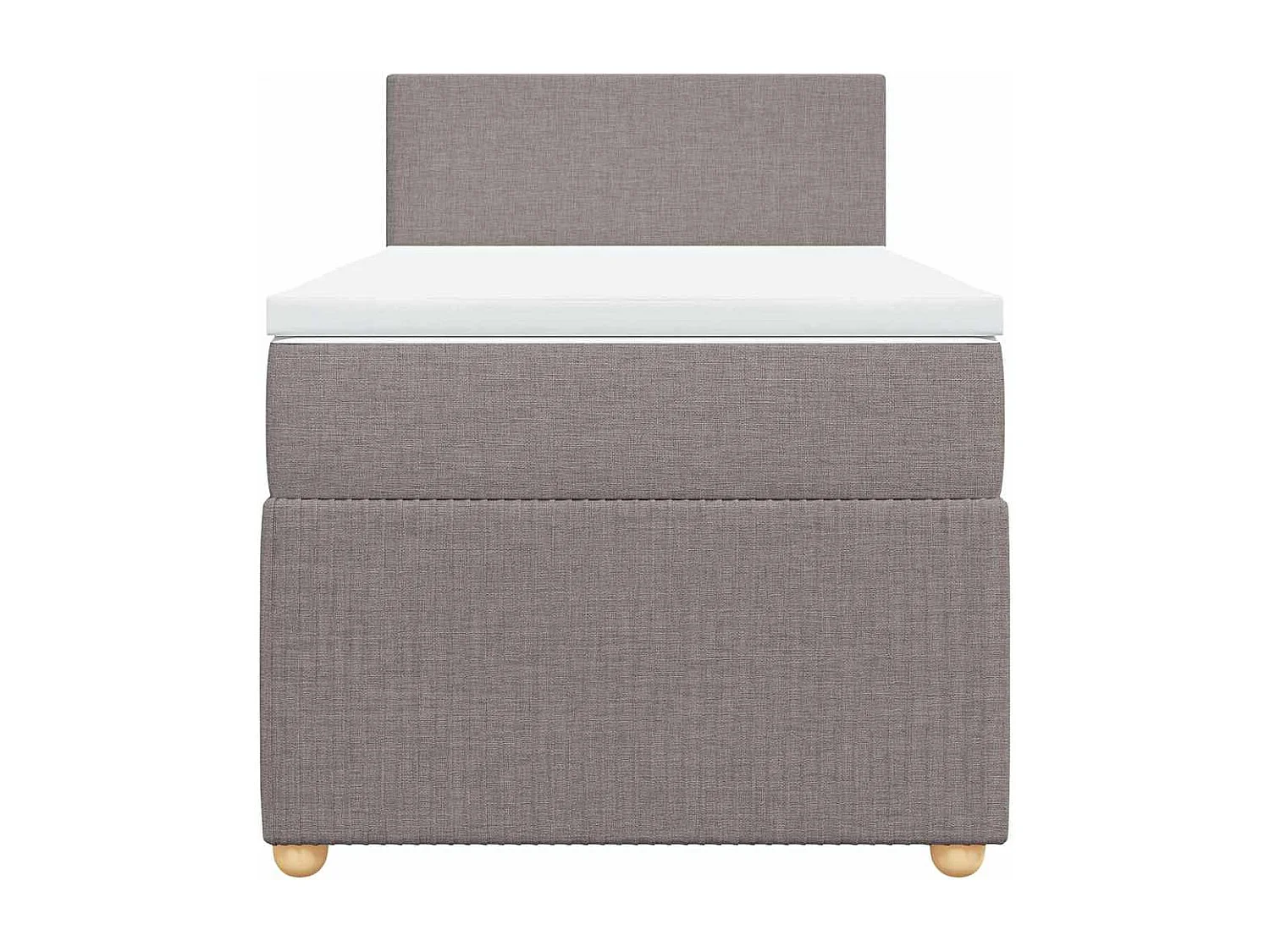 Boxspring met matras stof taupe 90x190 cm