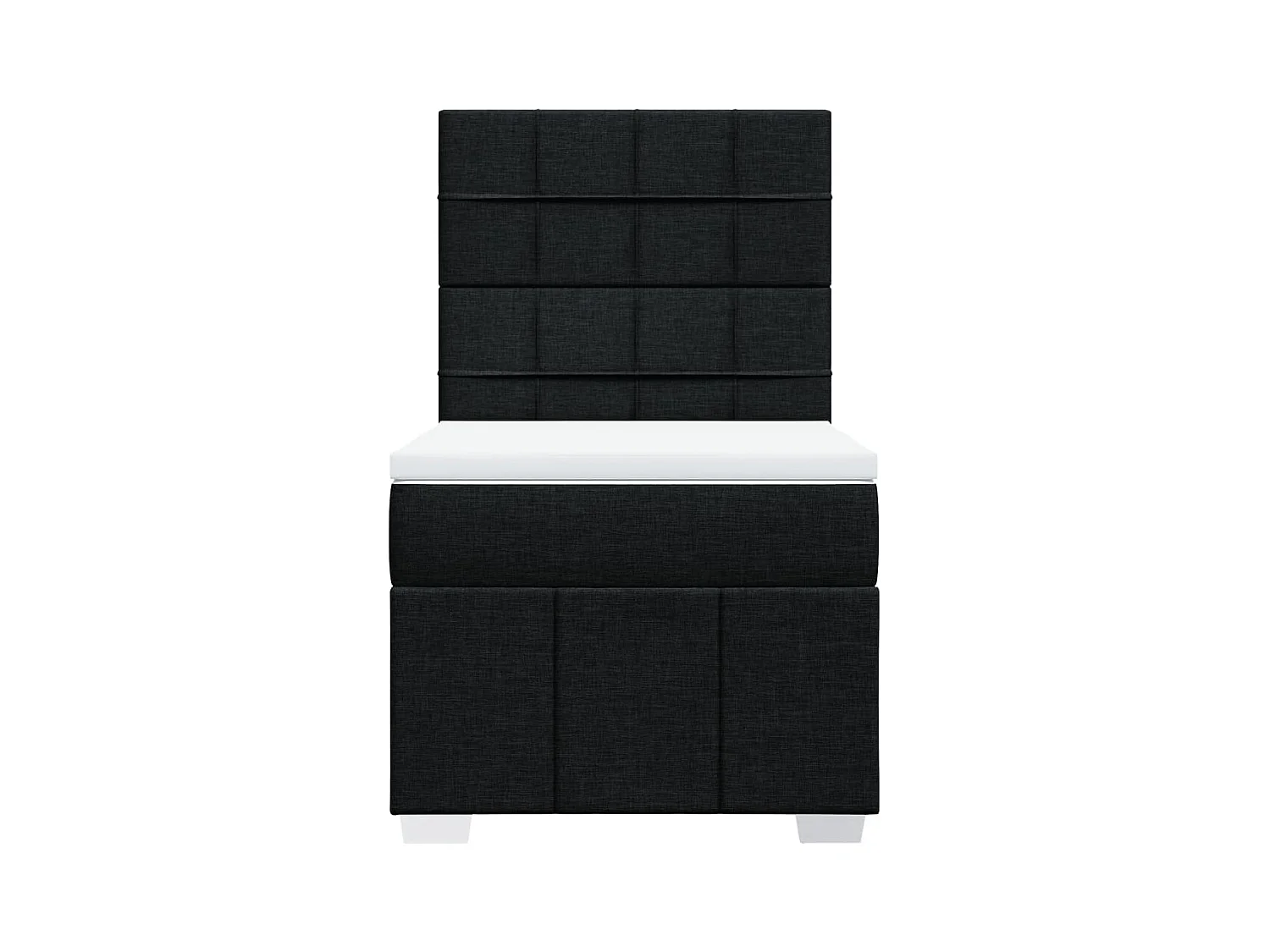 Boxspringbett mit Matratze Schwarz 90x190 cm Stoff