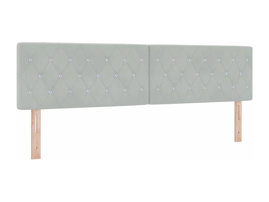 Lit à ressorts avec matelas Gris clair 180 x 200 cm tissu