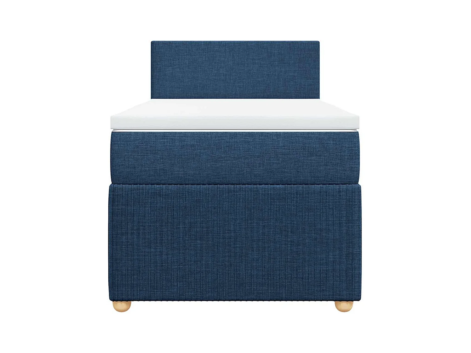 Boxspring met matras stof blauw 100x200 cm