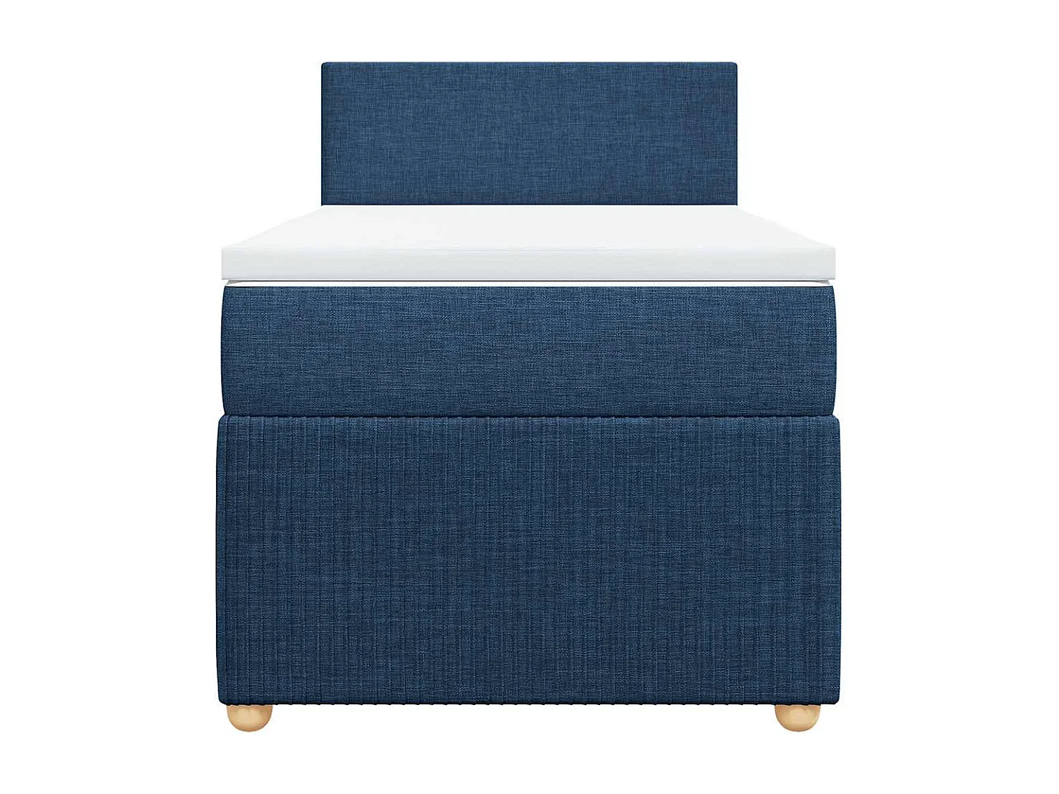 Boxspringbett mit Matratze Blau 100x200 cm Stoff