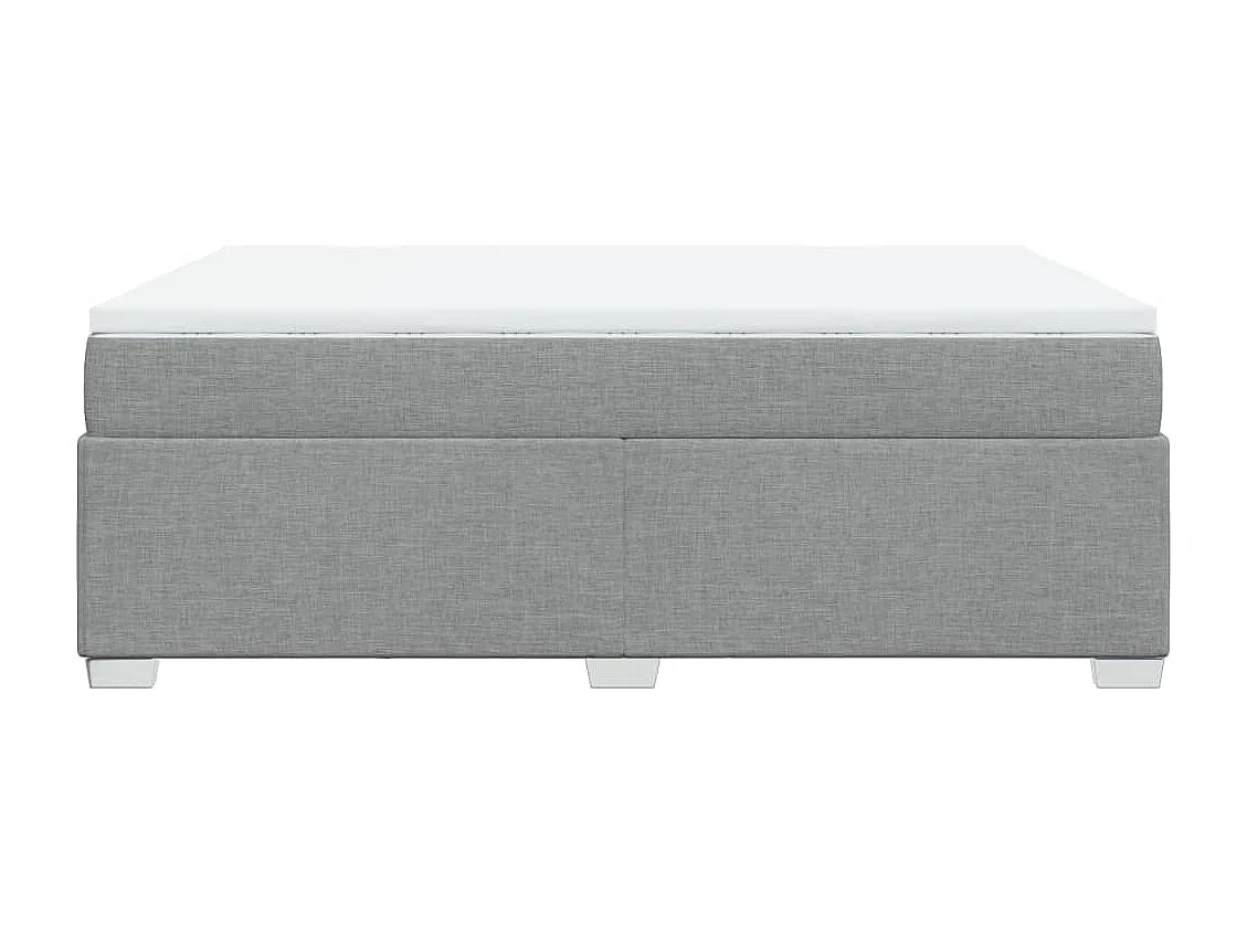 Sommier à lattes de lit avec matelas Gris clair 160x200cm Tissu