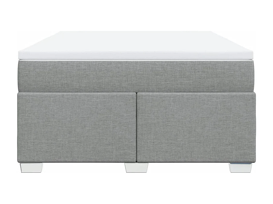 Sommier à lattes de lit avec matelas Gris clair 160x200cm Tissu