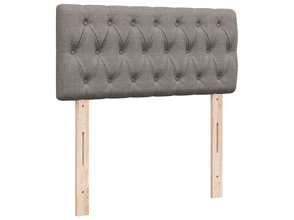 Sommier à lattes de lit avec matelas Taupe 90x200 cm Tissu