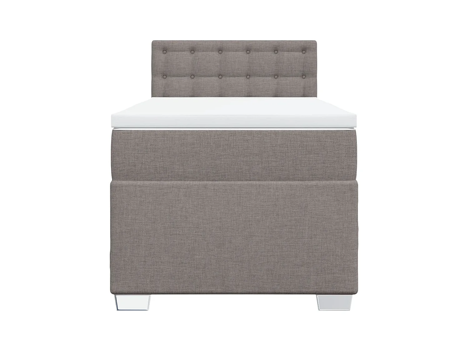 Sommier à lattes de lit avec matelas Taupe 90x200 cm Tissu