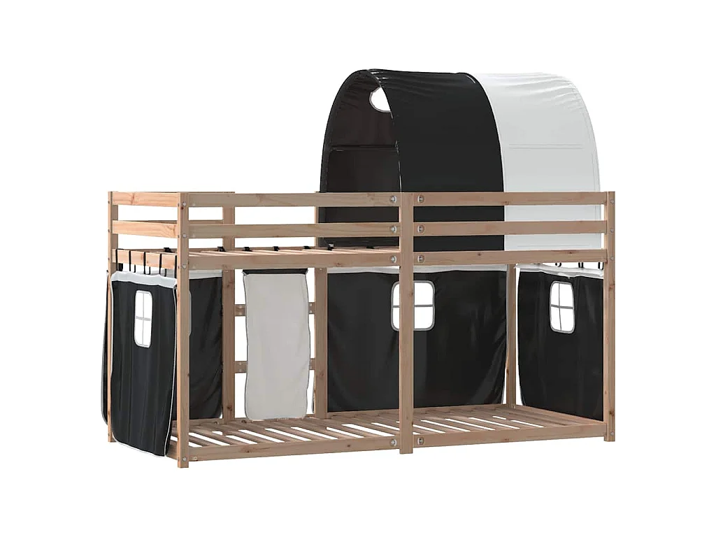 Lit superposé sans matelas 90x190 cm bois de pin massif